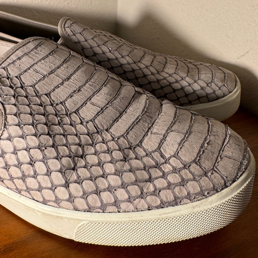 Vince Berlin Leather Python Snakeskin Sneakers Si… - image 5